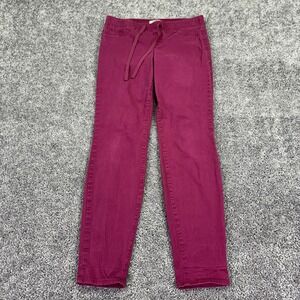 L.e.i. Pants Womens M Pink Ankle Elastic Waist Stretch Casual Pull On City